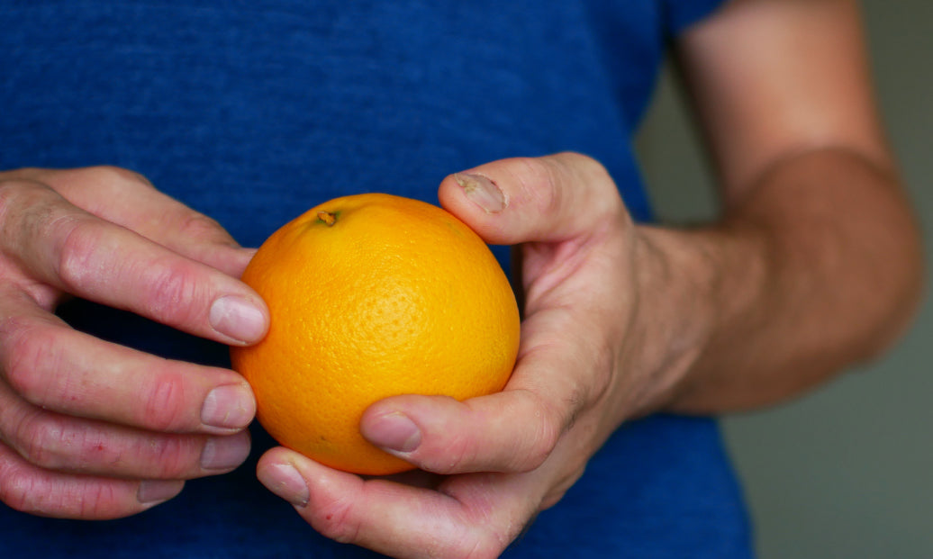 peeling an orange