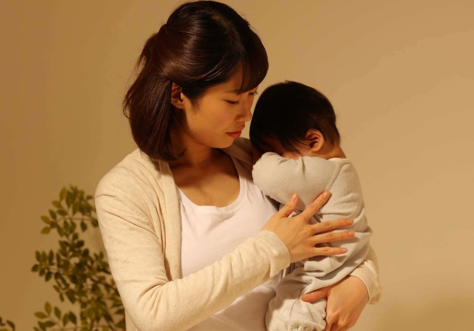 comforting a baby at night