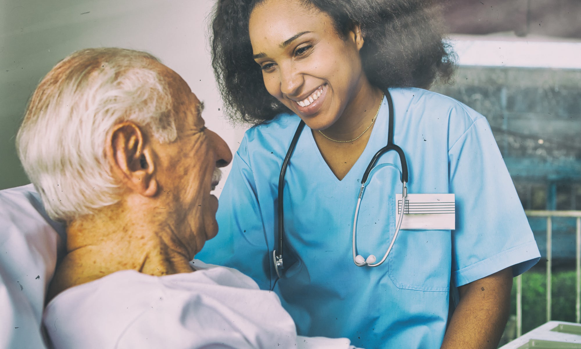 nurse talking to a patient